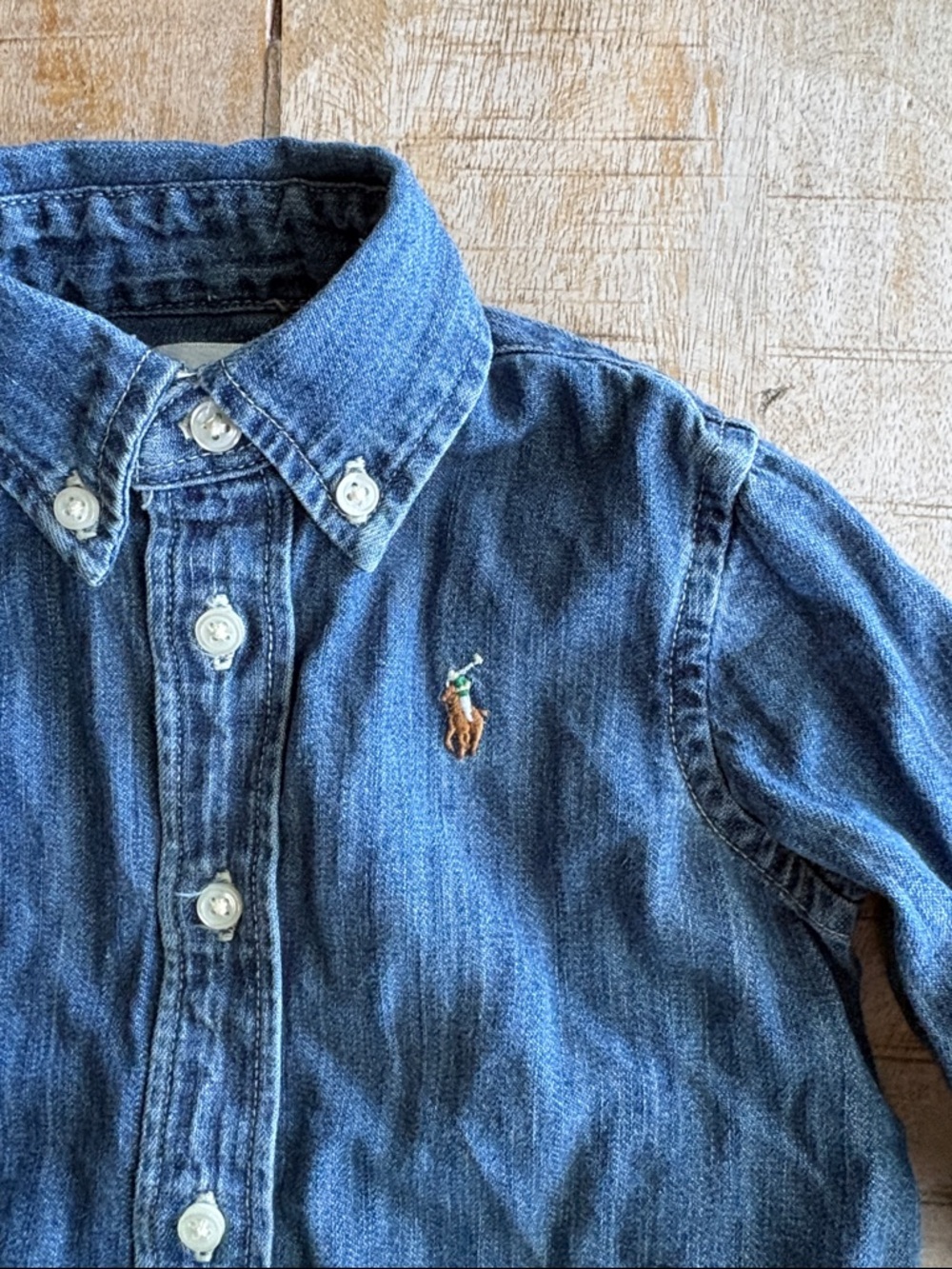 Ralph Lauren Baby Boy Denim Shirt 9m - Picture 1 of 6